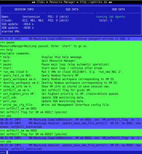 Clobi Resource Manager setting up the softkill flag for both VMs